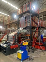 מכונת ניפוח סרטי פלסטיק PE HDPE LDPE ABA מתכלה במהירות גבוהה (כפולה מתפתלת)